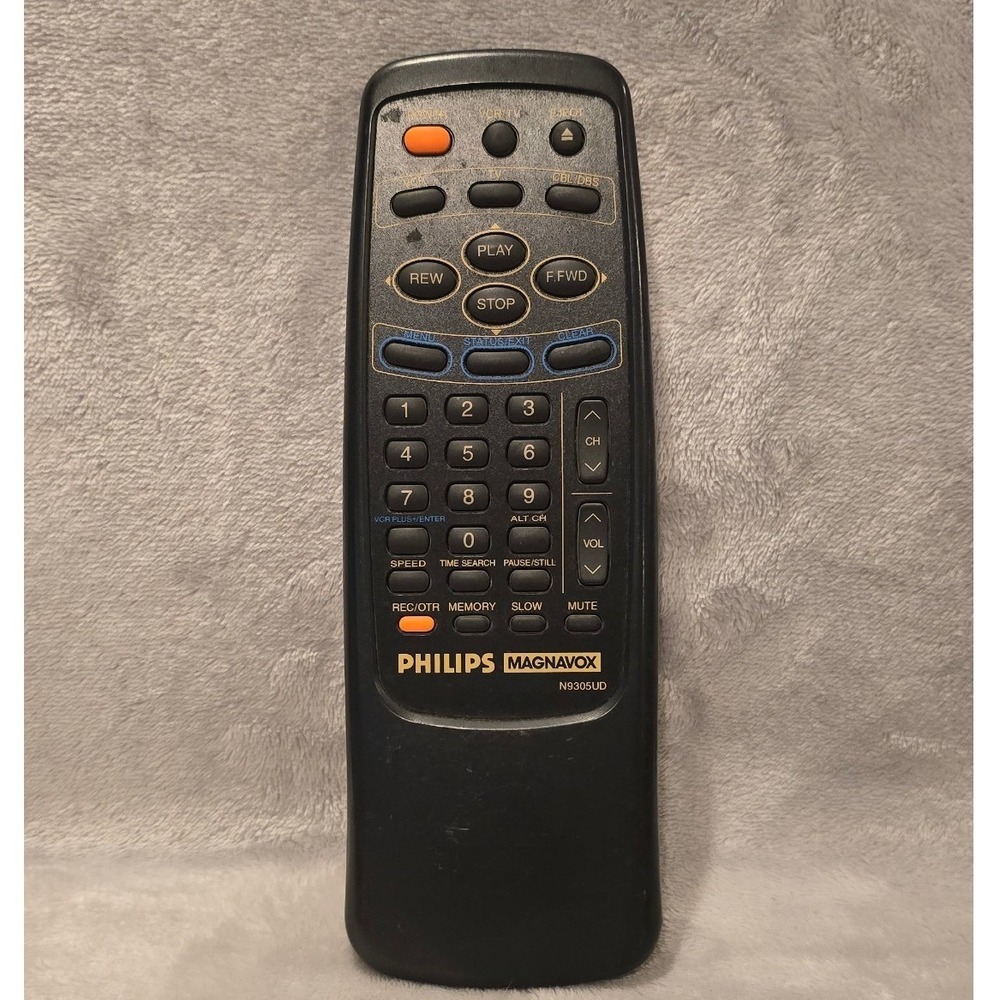 Philips Magnavox N9305UD Remote Control‎ VCR TV Combo Black OEM Replacement